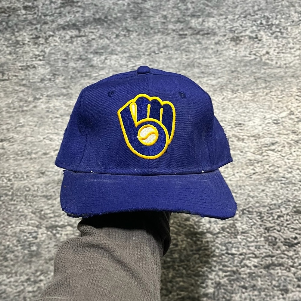 Vintage 90s Milwaukee Brewers Sports Specialties Fitted Hat‎ 7 1/4 Wool MLB